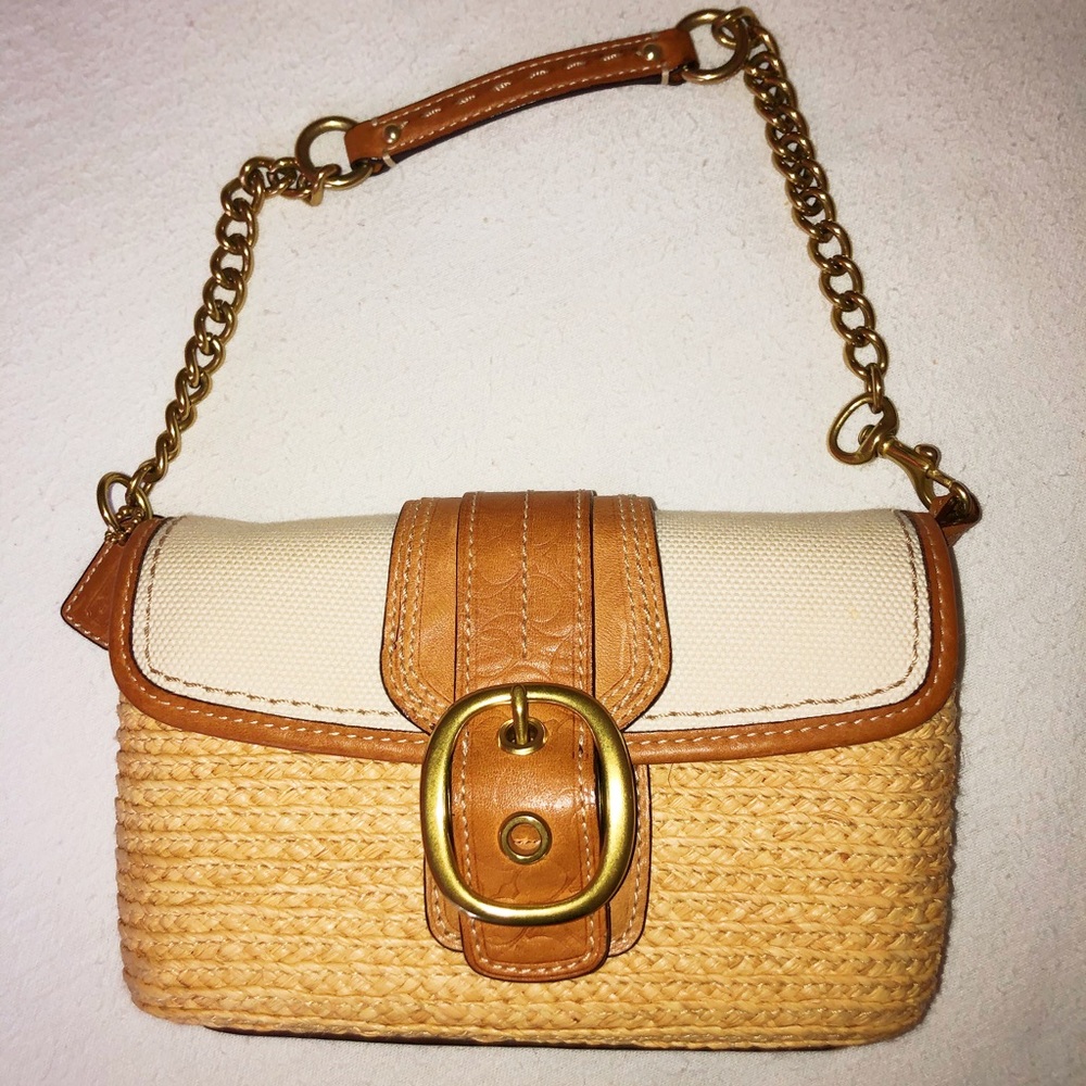 Coach Straw Wristlet